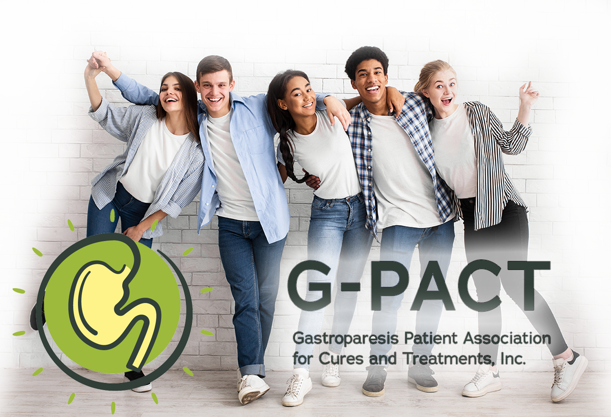 Image of smiling people having a good time. G-PACT is GASTROPARESIS PATIENT ASSOCIATION FOR CURES AND TREATMENTS.